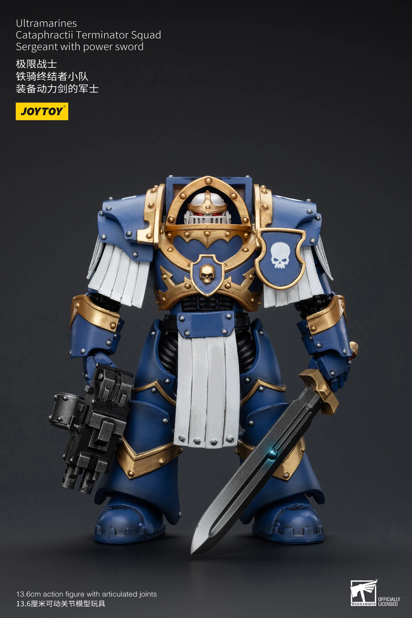 1/18 Ultramarines Cataphractii Terminator Squad with Lightning Claws Reaper Autocannon Sergeant with Power Sword Anime Model Toy