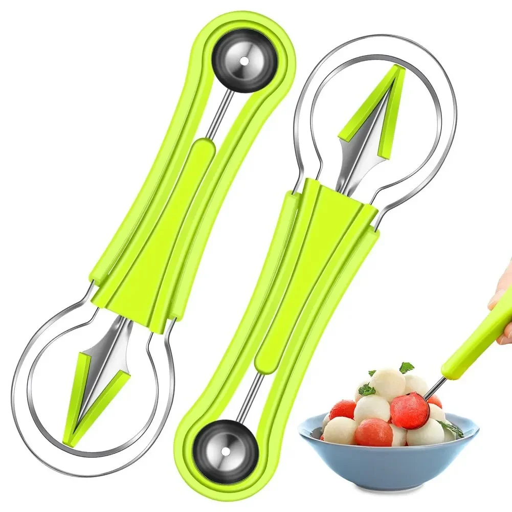 

4 in 1 Watermelon Slicer Cutter Scoop Fruit Carving Knife Cutter Fruit Platter Fruit Dig Pulp Separator Kitchen Tools Gadgets