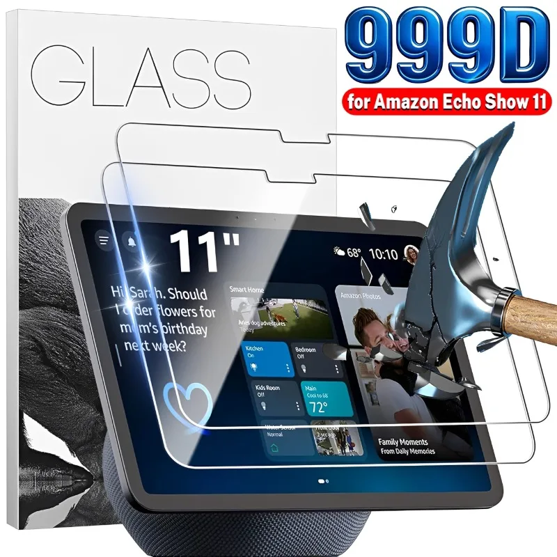 1-2Pcs Screen Protector for 11Inch Amazon Echo Show 11 2025 Released Clear Tempered Glass for 11