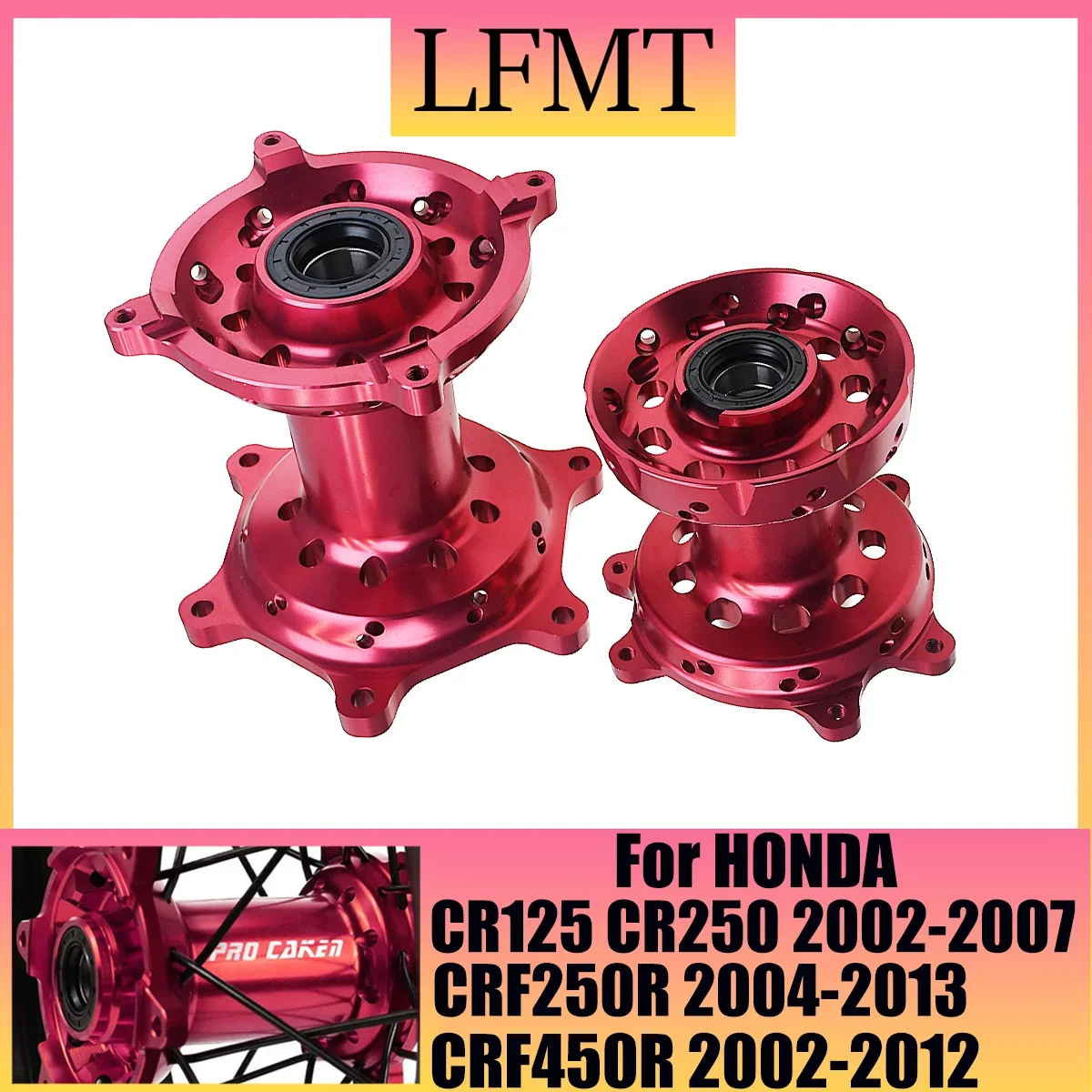 Motorcycle 36 Holes CNC Front Rear Wheel Hub For HONDA CR125 CR250 CRF250R CRF250X CRF450R CRF450X Pit Dirt Off-road Bikes