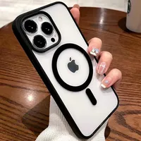 For Magsafe Magnetic Wireless Charging Case For iPhone 16 15 14 13 12 11 Pro Max 16 Plus 12 13 Mini 16e Hard Acrylic Clear Cover