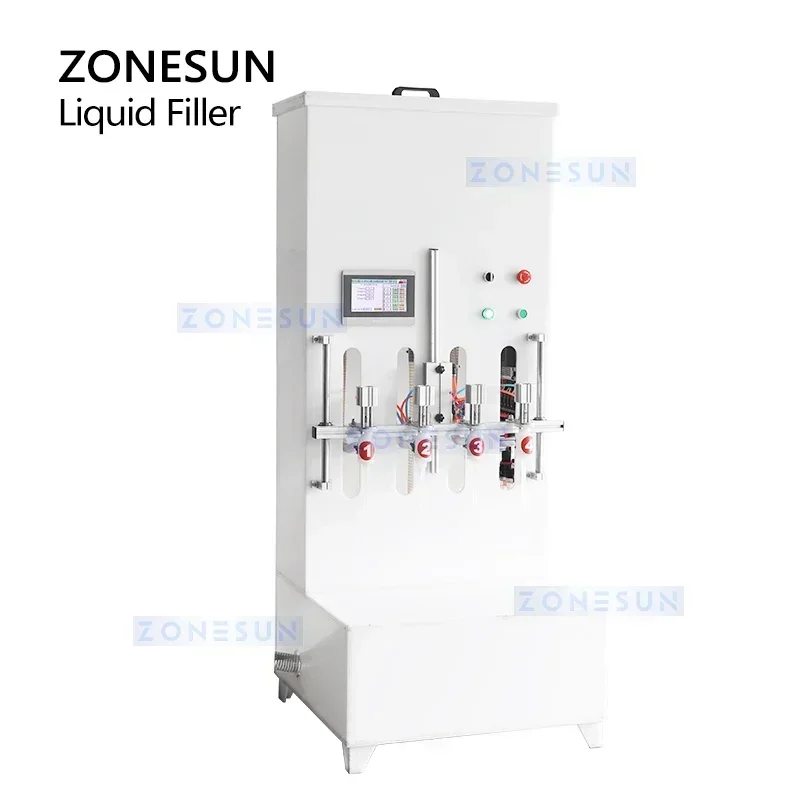ZONESUN ZS-YTCR4 Semi-Automatic Bottle Filling Machine for Disinfectant Kitchen Cleaner Corrosive Liquid