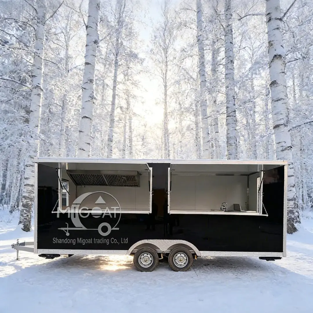 

Мобильный прицеп для еды из нержавеющей стали, кухонная тележка, коммерческий грузовик для общественного питания с вытяжным капюшоном и раковиной, полностью оборудованный