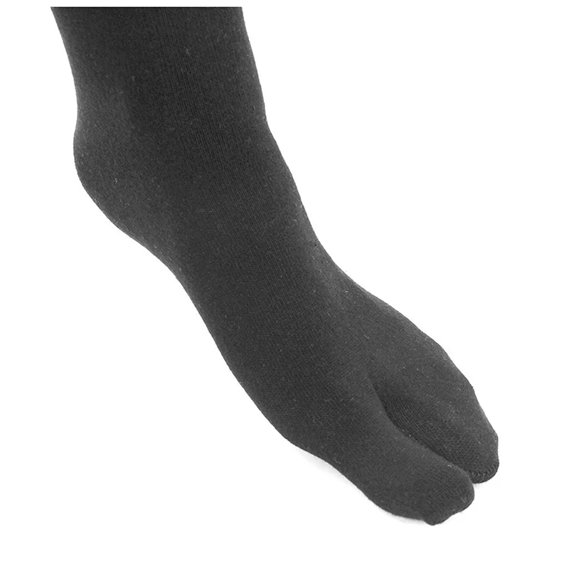 1 Pair Tabi Socks Sabots Socks 2-toe Eu35-44 For Men / Women Black Separate Your Big Toe From 4 Other Toes Sweat Absorption 2023