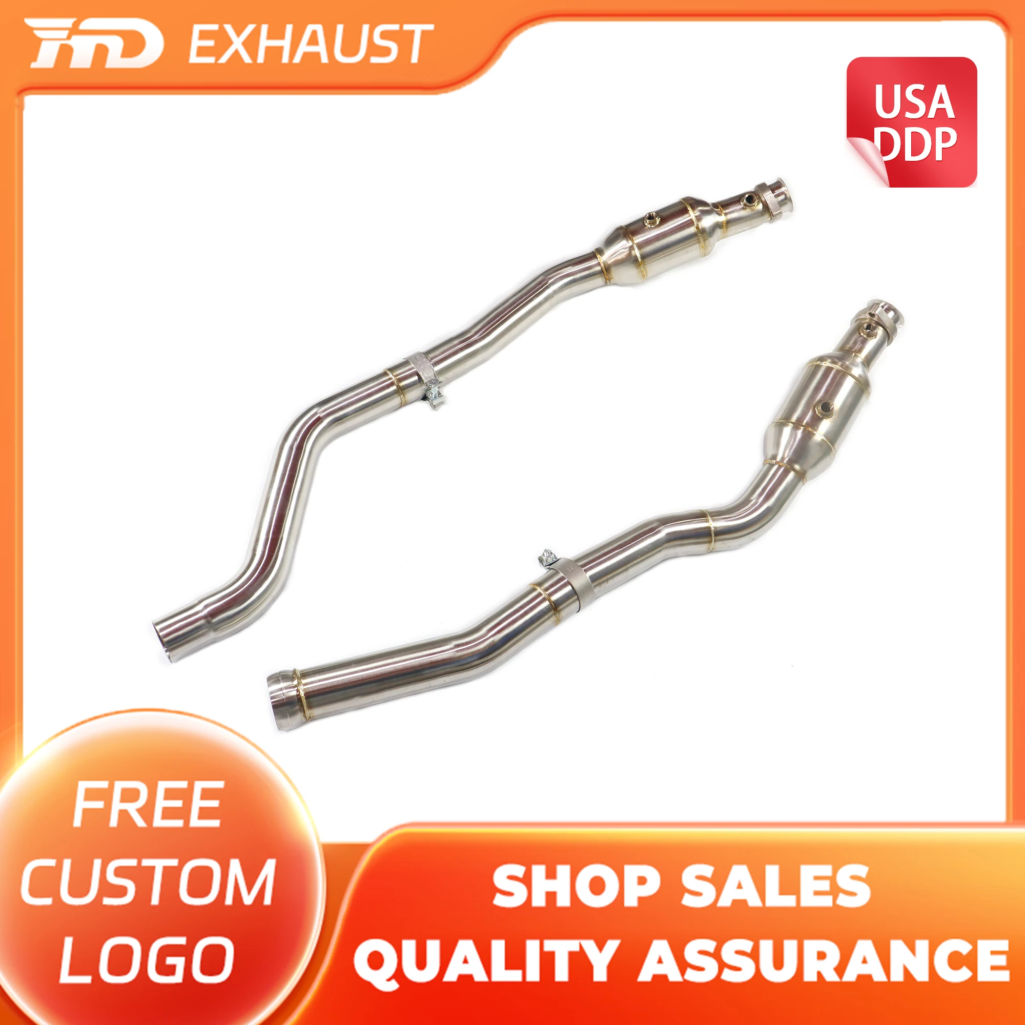 

HMD Hot sale Exhaust System High Flow Performance SS304 Downpipe for Mercedes Benz ML63 W167 5.5T With Catalytic Header