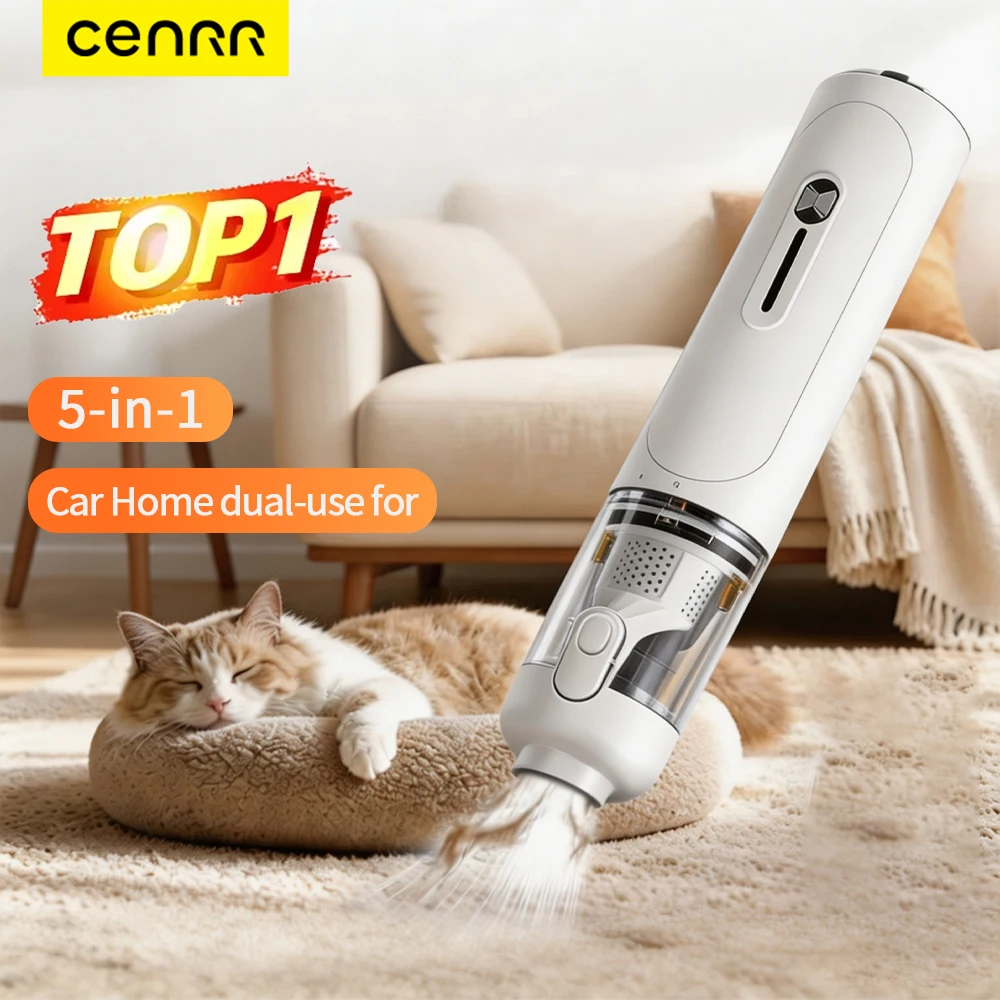 CENRR Vacuum Cleaner Car Strong Suction Powerful Wireless Portable Cleaner for Home Appliance Air Blower Vacuum Cleaner for Car