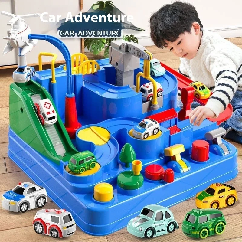 Racing Rail Car Model Space Aerospace Animals Educational Toys Children Train Track Adventure Brain Mechanical Interactive Game