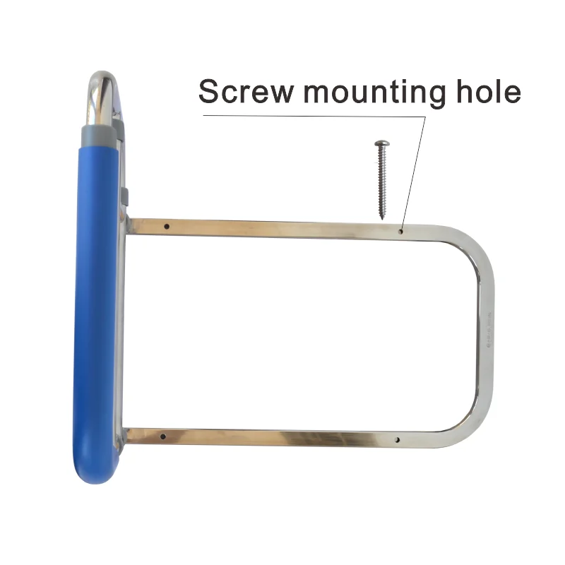 Adjustable Height Expandable Length 304 Stainless Steel Bedside Rail Handrail with One-Click Extension Installation