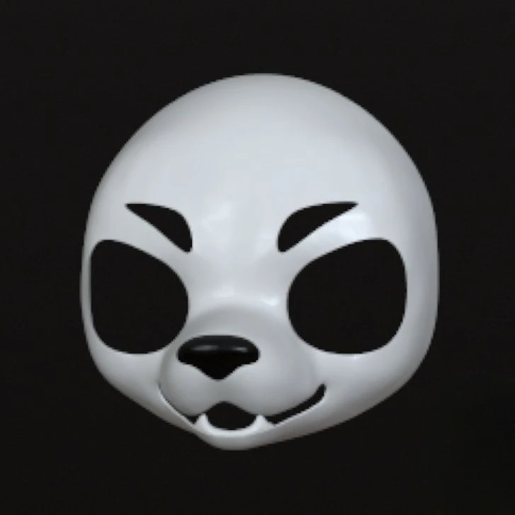 Original PLA 3D Printed Kemono Base Mask Animal Skull Handsome Furry Longnose Canine Skull