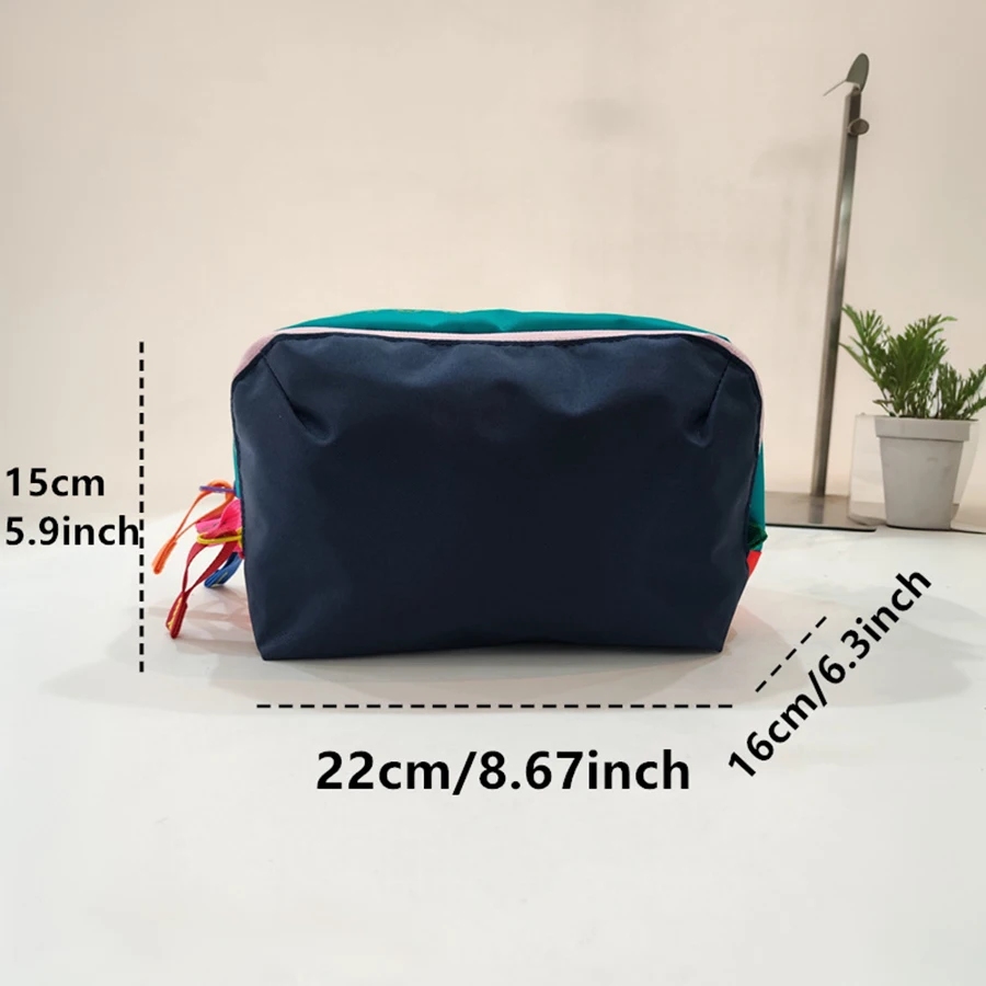 Große Kapazität Leichte Kosmetik- und Toilettenartikel-Reisetasche Dopamin-Farbige Reise-Schultertasche Wasserdichte Nylon-Toilettenartikel-Hängetasche – Detail 7