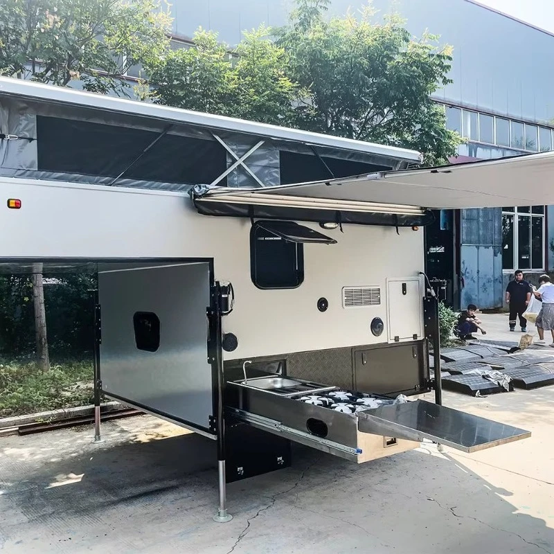 Customized Off Road 4x4 Pickup Truck Slide On Bed Camper Mini Expedition Overland Camping Trailer