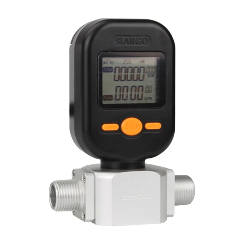 For MF57  Small digital display electronic gas compressed air nitrogen oxygen flow meter Barometer