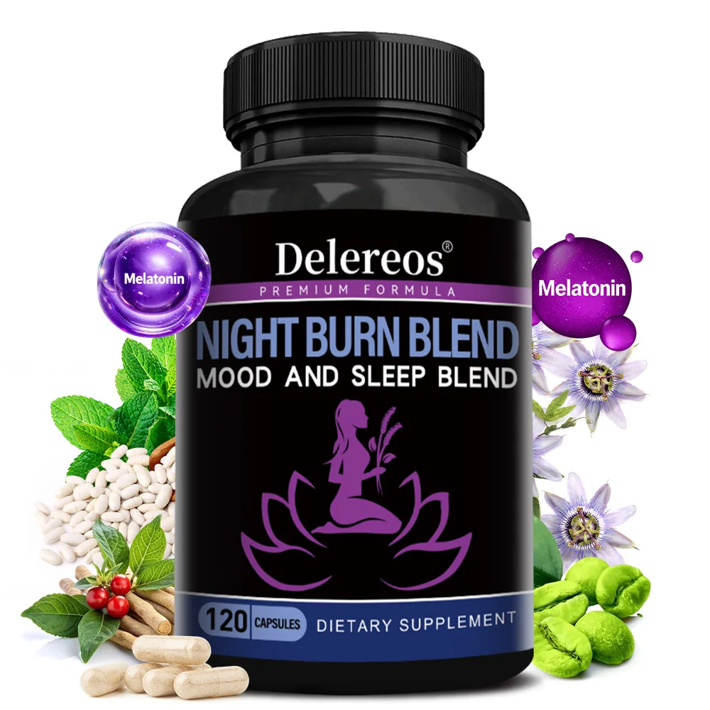 Night Burn Supplement, Natural Thermogenic Appetite Suppressant & Metabolism, Support for Mood, Sleep Healthy Weight Management