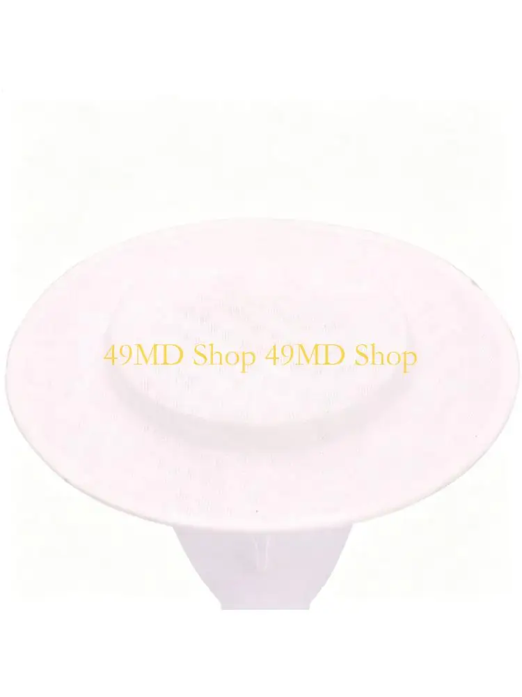 49MD Decorative Sinamay Linen Hat Base Dressingup Headwear for Travel Photoshoots