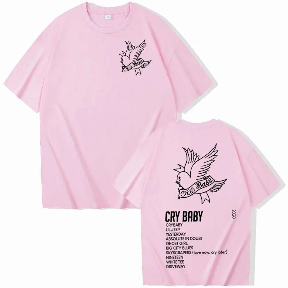 Lil Peep Crybaby Shirt Lil Peep Music Album Shirt Lil Peep Merch Gift for Lil Peep Fans O-Neck Short Sleeve Shirts Unisex