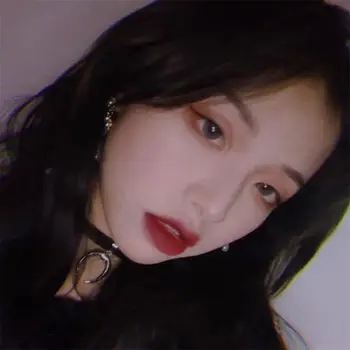 復古絲絨皮革頸鍊,女款哥德銀色月亮吊墜項圈,時尚女士酒吧派對飾品 6 最佳銷售 月亮項鍊 - №2