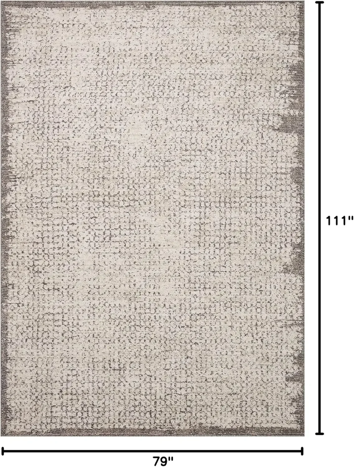 Ivory Stone 6Ft7In x 9Ft3In Area Rug