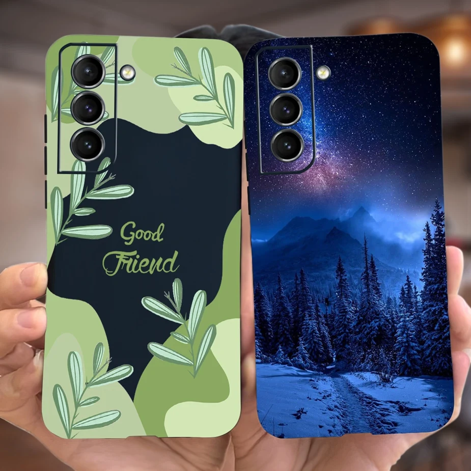 For Samsung Galaxy S21 FE Case S21 Plus 5G Soft Silicone Stylish Candy Painted Cover For Samsung S 21 Ultra S21+ S21FE Case Capa