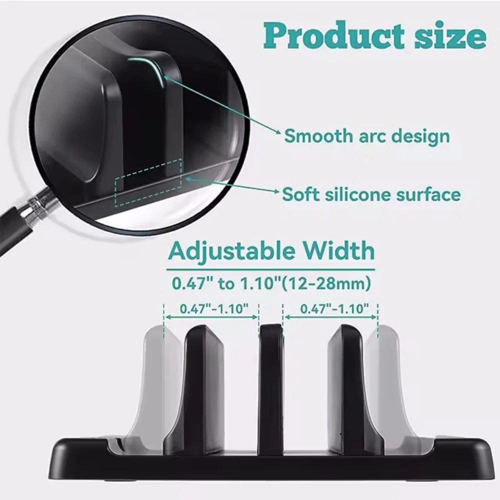 Adjustable Laptop Stand Vertical Save Desktop Space Easy To Place Computer Accessories Scalable Width for Office Desk Storage image 6