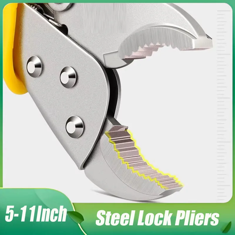 

5-11 Inch Locking Pliers High Carbon Steel Lock Pliers Curved/Straight Jaw Pliers Multi-function Pliers Welding Tool