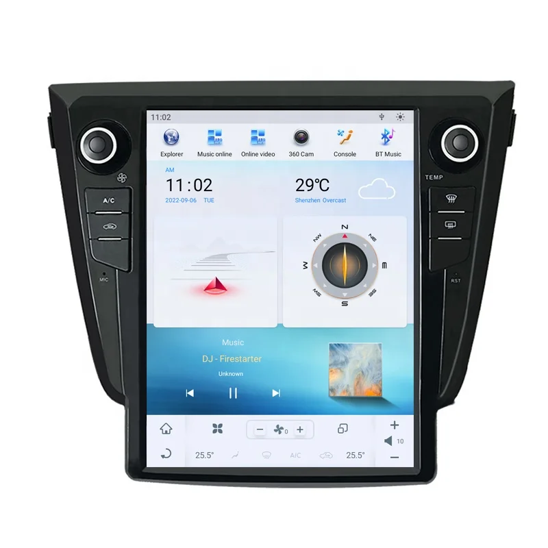 Autoradio Tesla Style 11 per Nissan X-Trail Qashqai 2014-2019 Lettore multimediale per auto Wireless Carplay 4G