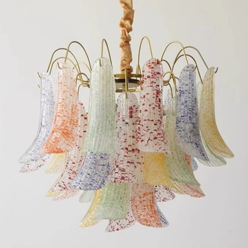 

Scandinavian LED multi-colour frosted glass pendant light, light luxury living room lighting, suitable for restaurants, hotels