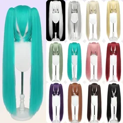Hatsune Miku  Anime anime cos wig universal jaw clip 95cm long double ponytail style full top hair cover