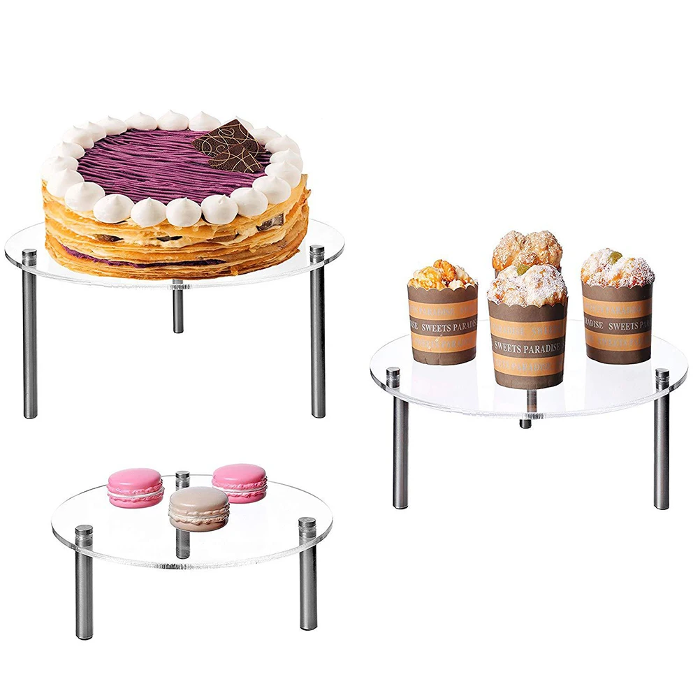 

3 Layers Acrylic Cake Stand Detachable Cupcake Holder Shelf Stackable Display For Wedding Party Candy Bar Dessert Table Sweets