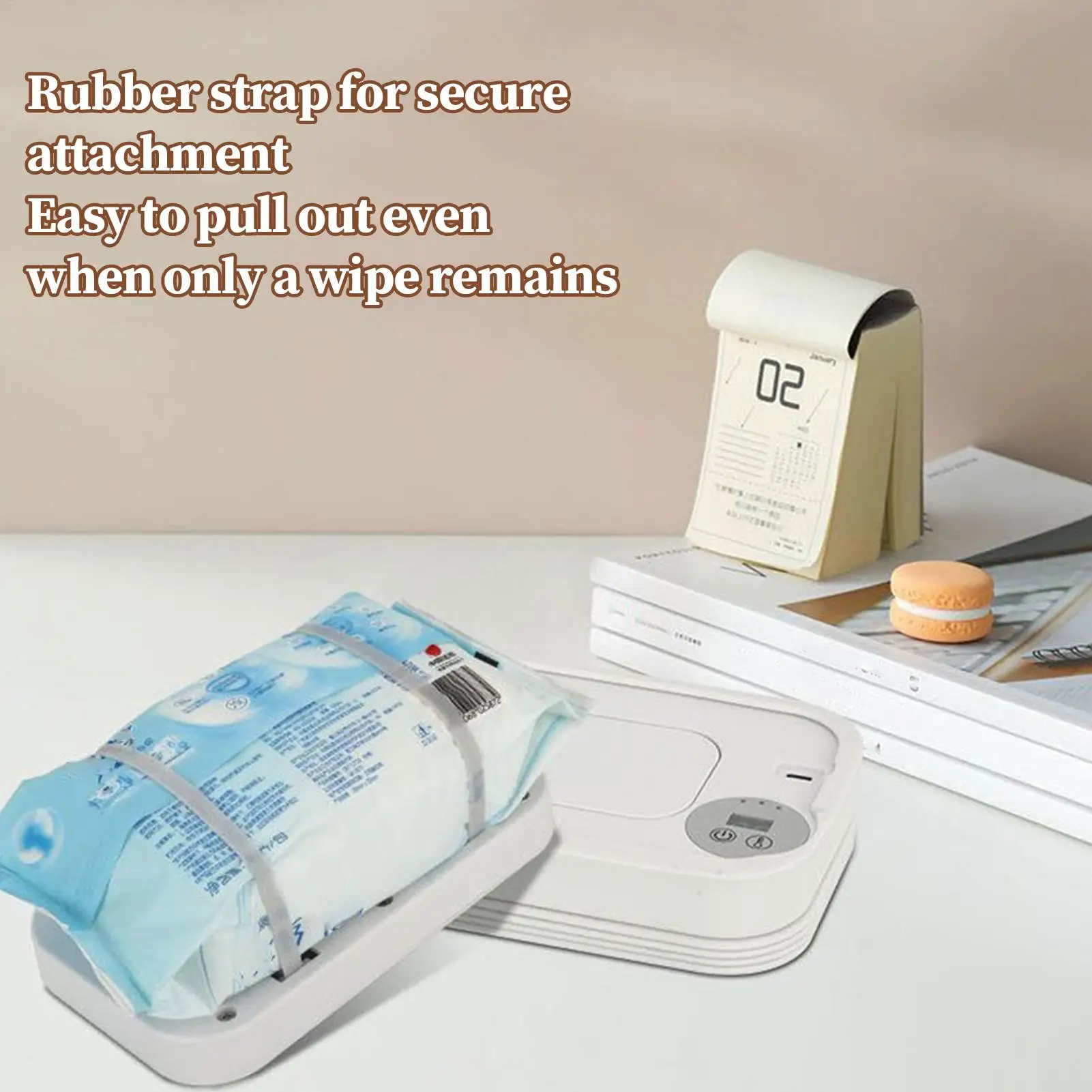 Baby Wet Wipe Warmer Folding Diaper Wipe Warmer & Dispenser for Traveling USB Charging Baby Supplies for Camping Car Road trips