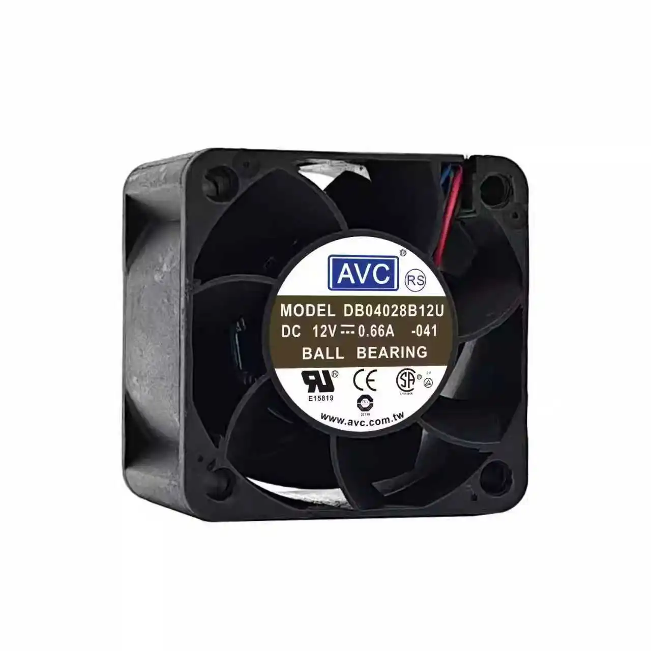 2-Pack DB04028B12U 40mm PWM Cooling Fan, 12V 0.66A, 15000 RPM, 23.78 CFM, Dual Ball Bearing, 4-Wire Interface