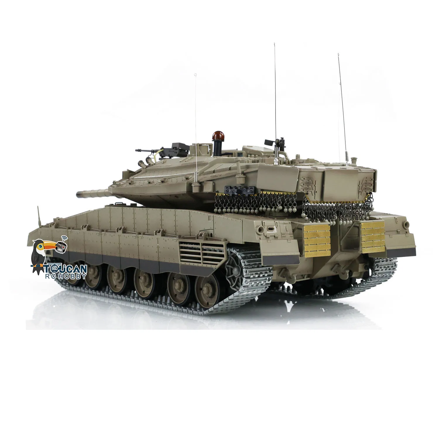 1/16 RC Tank Heng Long IDF Merkava MK IV 3958 360° Turret Rotary Upgrade Version TK-7.0 Metal Tracks Model Toy TH22647