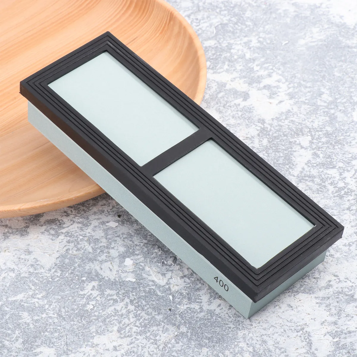 

Белый корундовый двусторонний точильный камень 400/1000 грит для быстрой и эффективной заточки ножей, ножниц, тесаков для дома и кухни