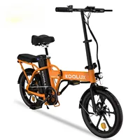 Hot Sell EU Warehouse KOOLUX BK5S 16 Inch Step Through E-bike 250W 36V Ebike 7 Speed Folding E Bike Fat Tire Electric Bikecustom