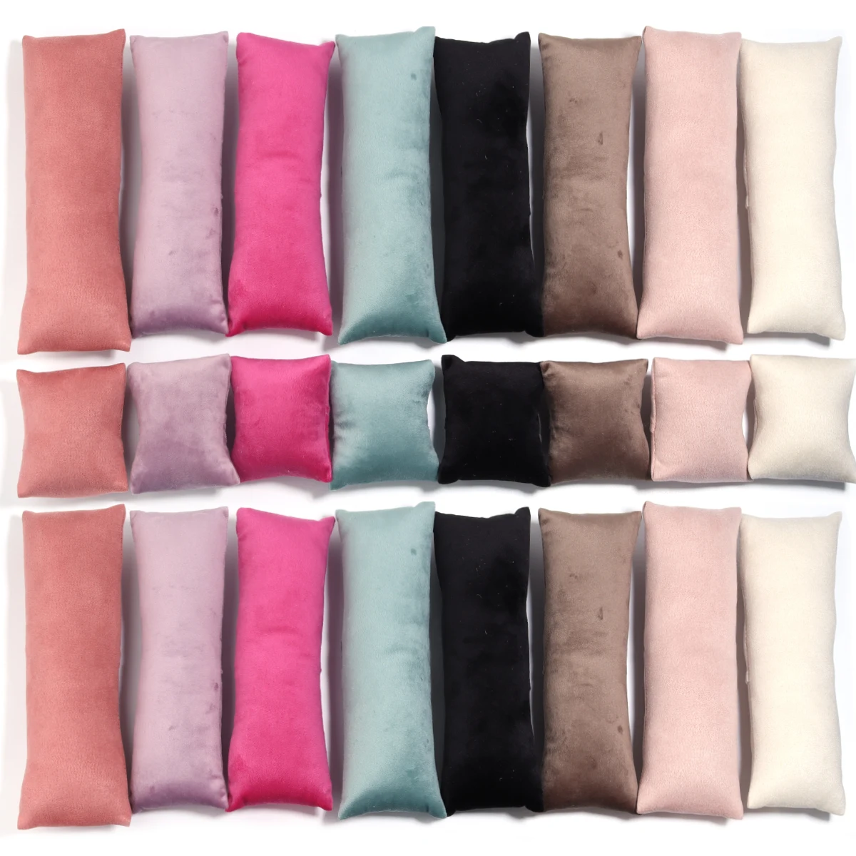 1Set Colored Velvet Jewelry Display Pillow Watch Bangle Bracelet Cushion Organizer Holder For Jewelry Photography Show Pillow