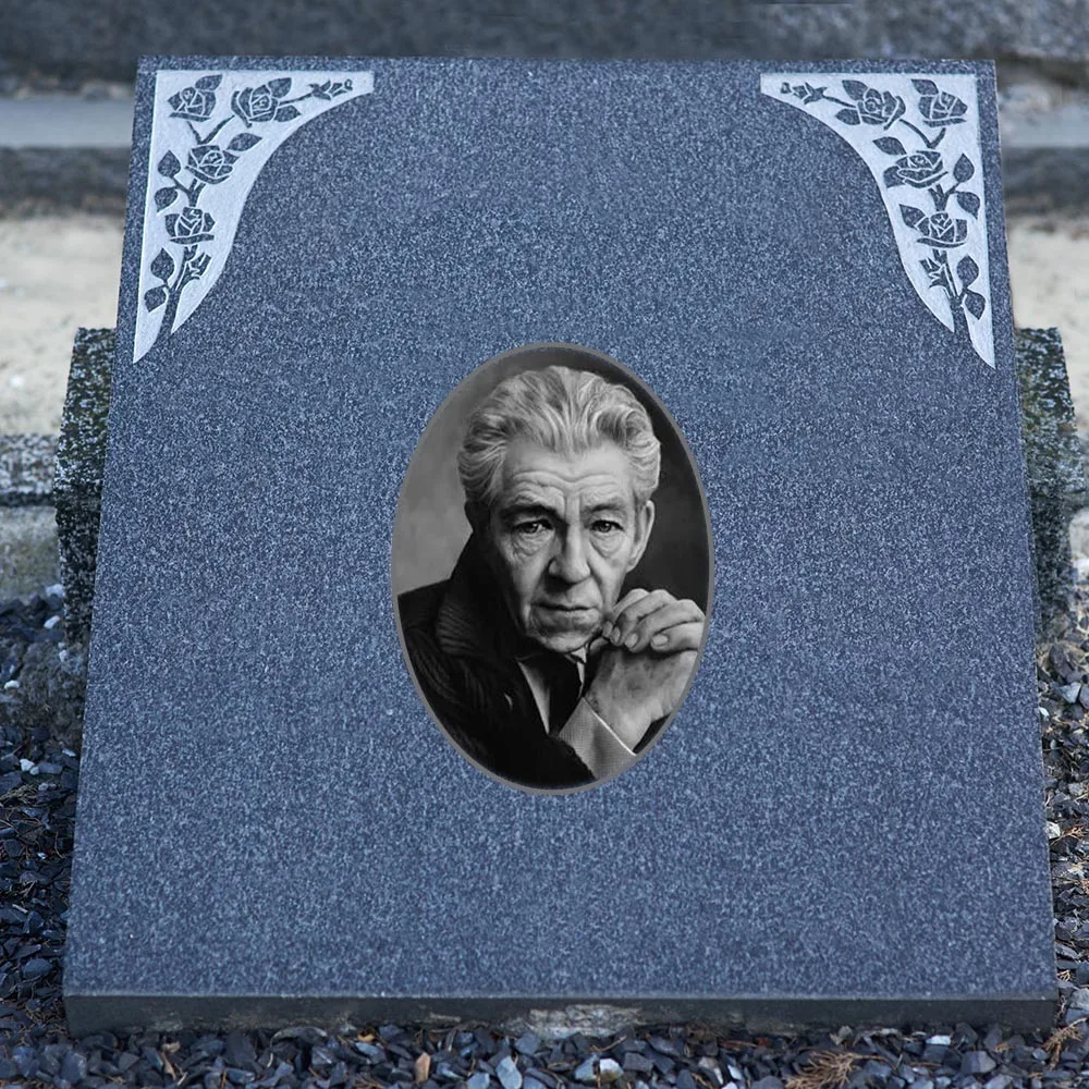 2D Flat Not 3D 1pc Custom Photo Memorial Headstone Tile Personalized Remembrance Gift for Holidays Easter gift