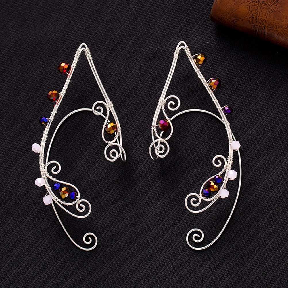 

1 Pair Non-Pierced Elf Cuff Earrings Fairy Accessories Vintage Ear Wraps Cartilage Cuffs For Women Cosplay Earrings Ear Cuff Non