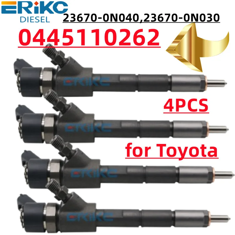 

Топливная форсунка ERIKC 4X 23670-0N040 0445110262 23670-0N030 для Toyota Yaris Verso 1.4 D