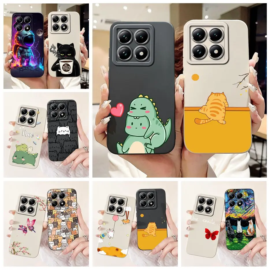 For Xiaomi Mi 14T Pro Case Cute Fashion Cartoon Cover Soft Silicone Phone Cases For Xiaomi 14T Pro Mi14T 5G Fundas 6.67'' Bumper