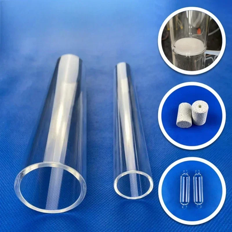 High Temperature Resistant Quartz Glass Heating Tube for Pipe Furnace and Laboratory Use