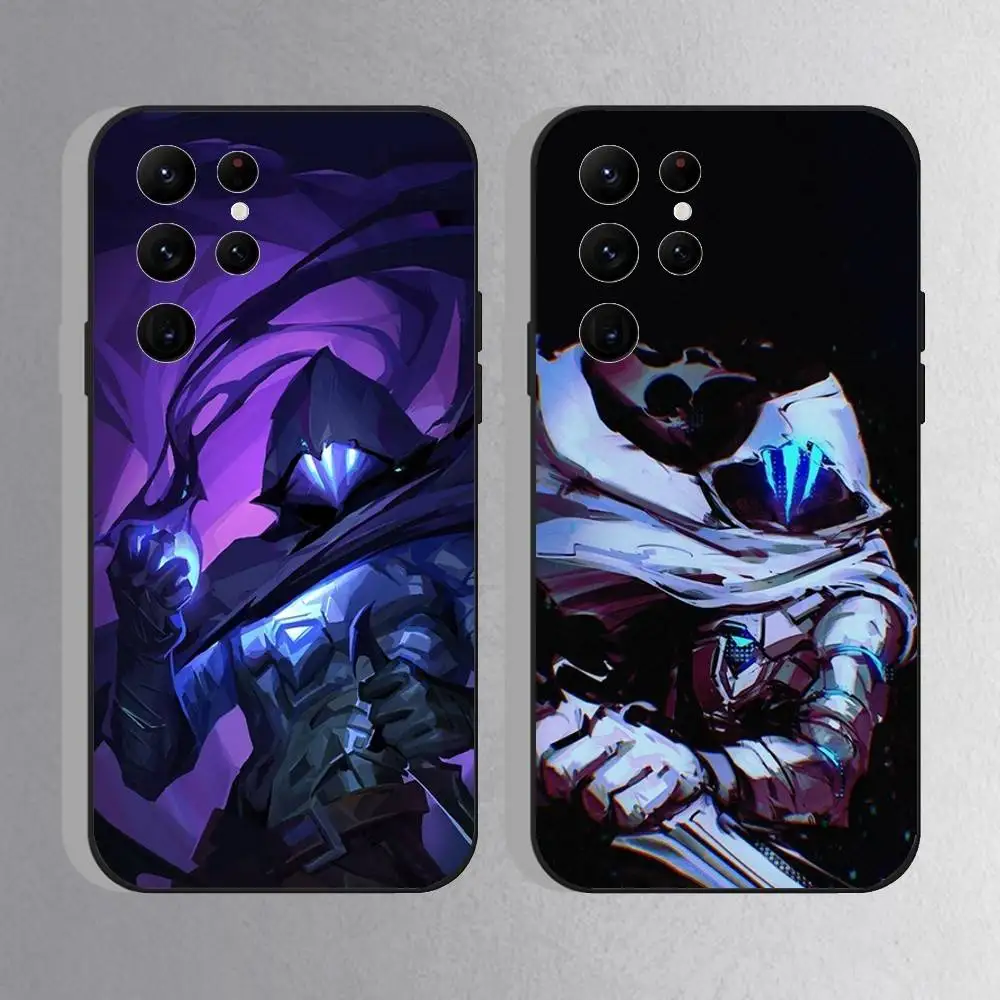 Omen V-ValorantS Game Phone Case For Samsung S10,S21,FE,S21 ,S26,S25,S24,S23,Ultra,S9,S22,Plus Black Shockproof Silicone Sof