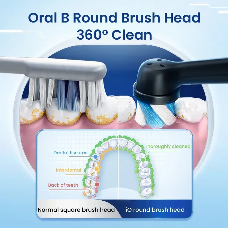 Oral B iO3 Electric Toothbrush iO Series 3 Cleaning Modes for Dental Care Replacement Toothbrush Heads Teeth Brush