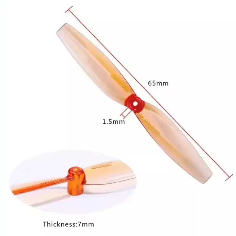 1.0mm 1.5mm two-leaf propeller,  Qianfeng 65mmwith DJI DJI Tello 3-inch propeller front and back propeller hollow cup