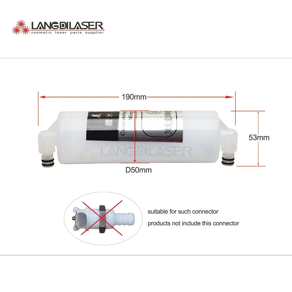 

Water filter for Diode laser cooling system / suitable for CPC automatic plug connector