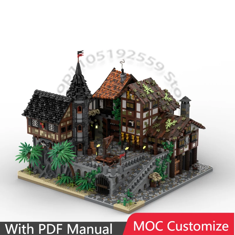 

11944 PCS Construction Gallows Hill MOC Customize Modular Building Block Creative Design Educational DIY Boys Holiday Toy Gifts