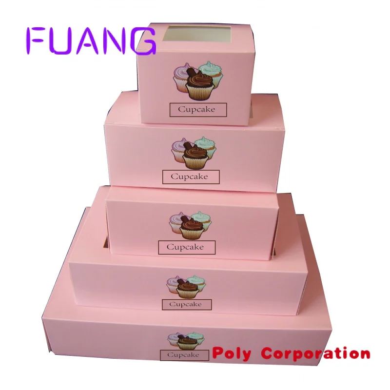 Custom  Customized Paper Cupcake Boxes (1 to 24 cups),cupcake packaging boxes bakery cake boxes