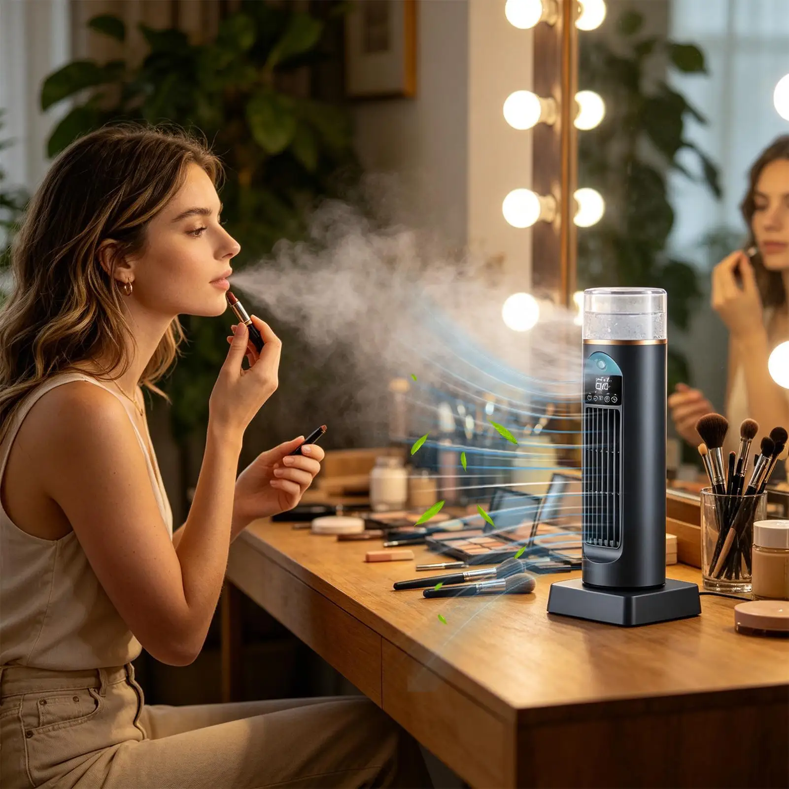 Tower Fan With Remote 6-Speed Remote Control With Timer Quiet Tall Tower Fan Personal Air Conditioner For Home Bedroom Living