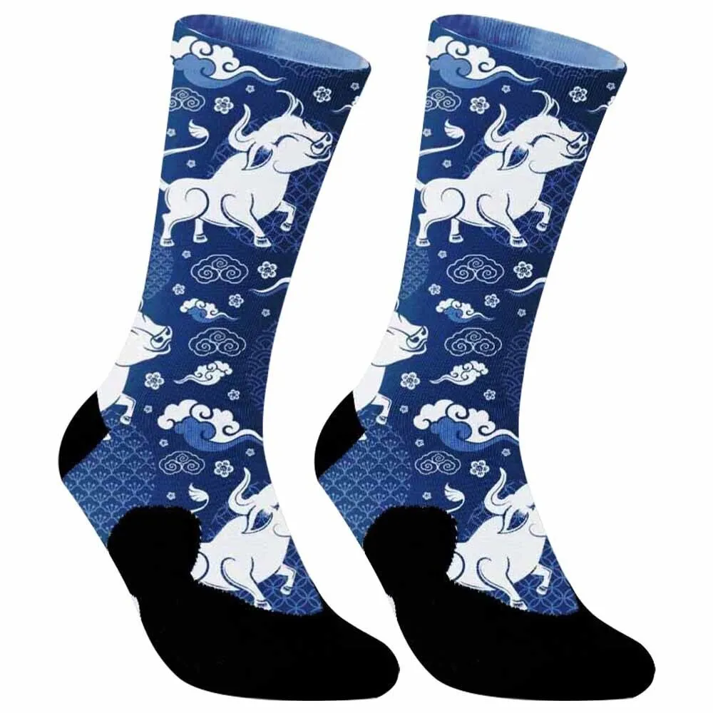 Animal Pattern Long Tube Funny Happy Socks 2024 New High Quality Combed Socks Skateboard Crew Casual Crazy Socks