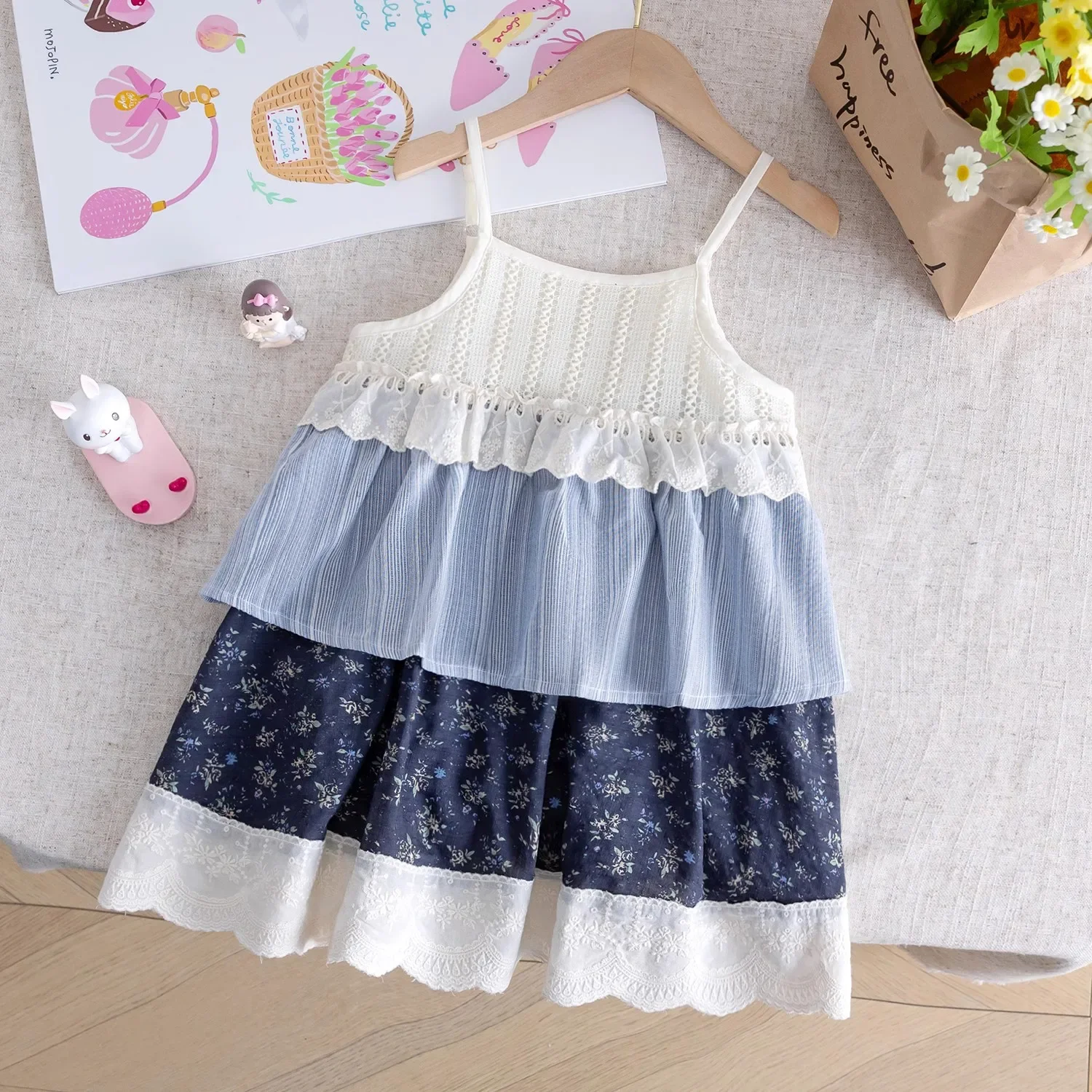 فساتين الفتيات صيف 2025 فستان الأميرة الجديد بدون أكمام للأطفال الصغار ملابس حفلات أعياد الميلاد زي لطيف للأطفال 5 6 7Y #2