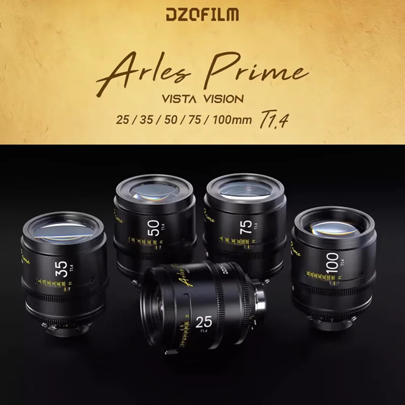 DZOFilm Arles 25 мм 35 мм 50 мм 75 мм 100 мм T1.4 FF/VV Prime Cine Lens ARRI PL Mount