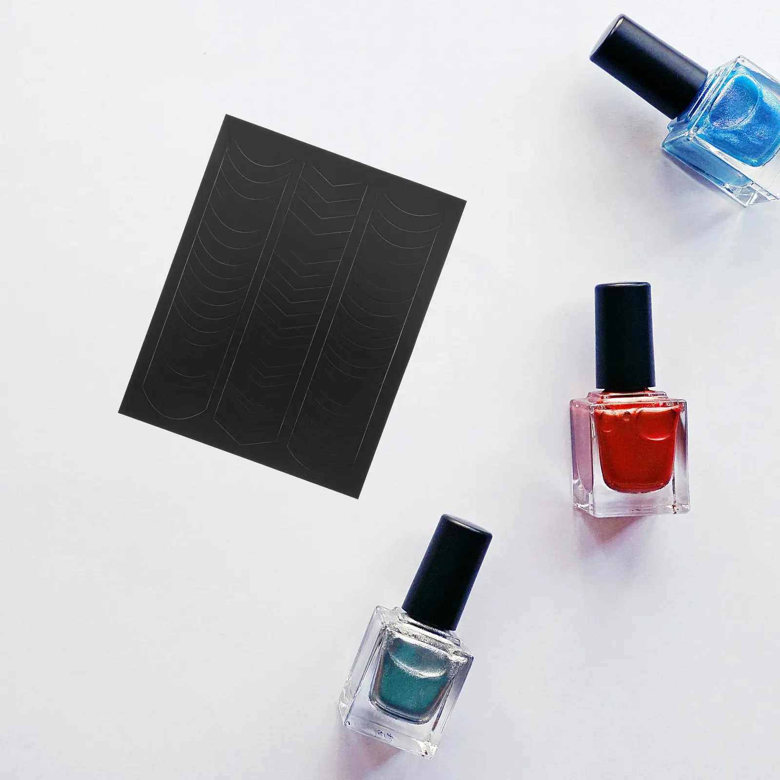 

6 листов наклеек для французского маникюра с уникальными линейными дизайнами, самоклеящиеся шаблоны для профессионального французского маникюра дома, легко использовать